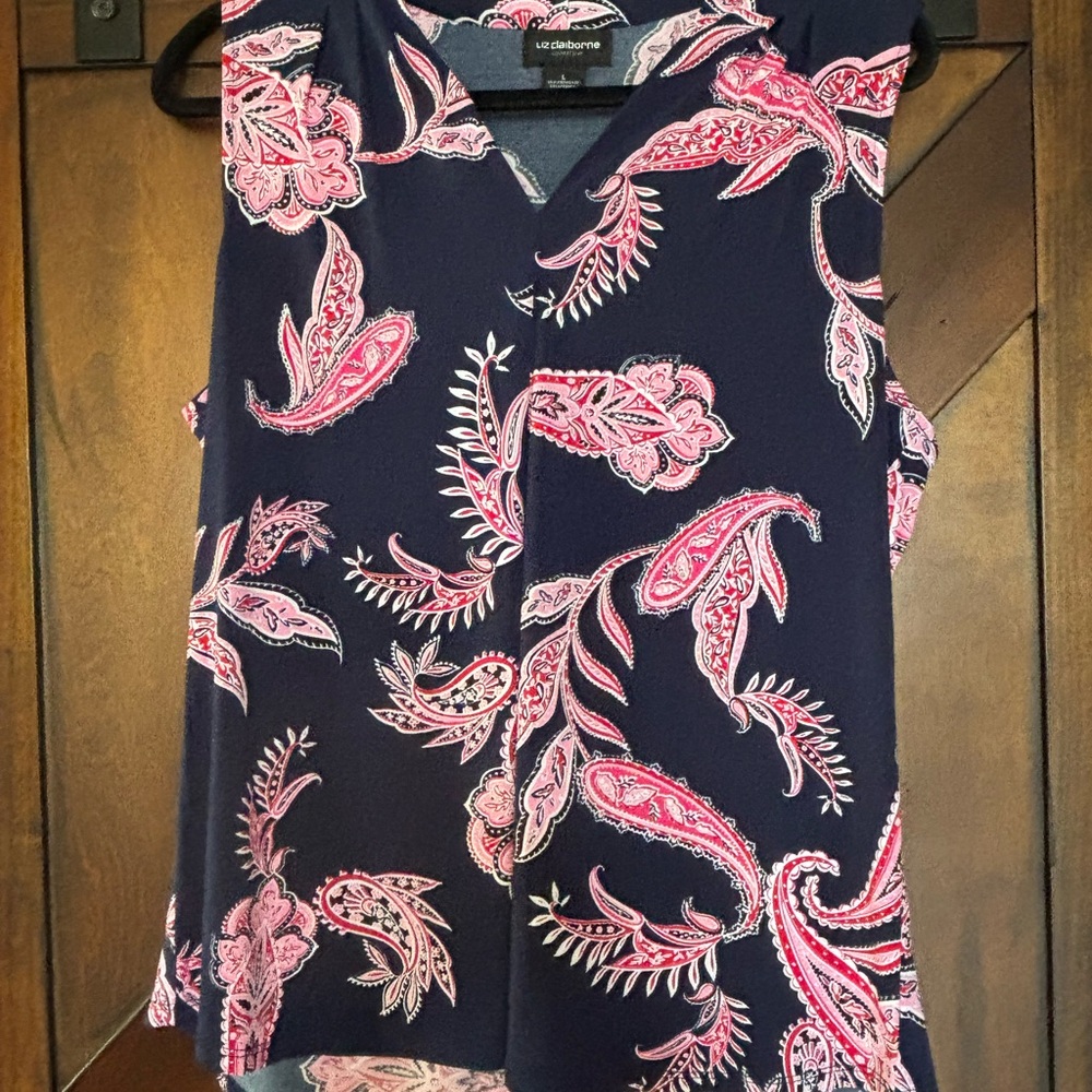 Liz Claiborne Pink Sleeveless Blouse
